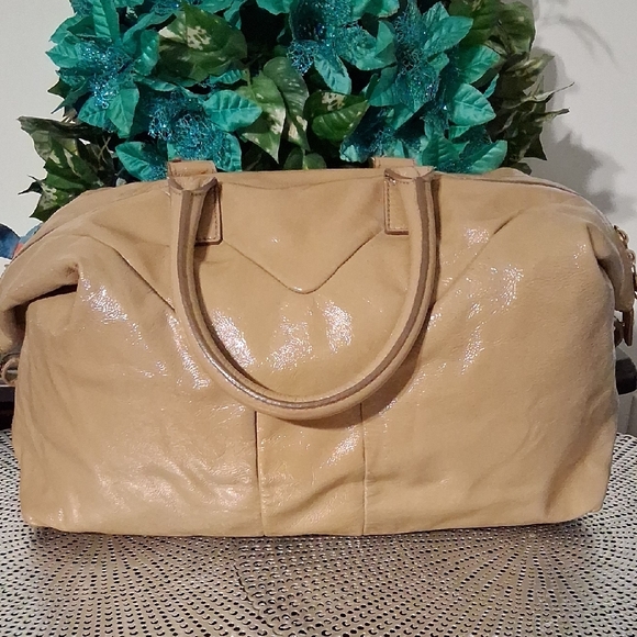 Yves Saint Laurent Vintage Patent LeatherTan Satchel, EUC - Picture 6 of 6
